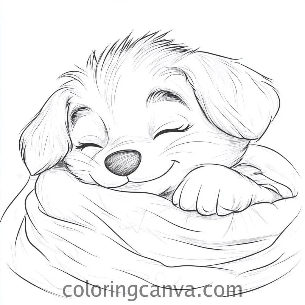 5 Adorable Dog Coloring Pages